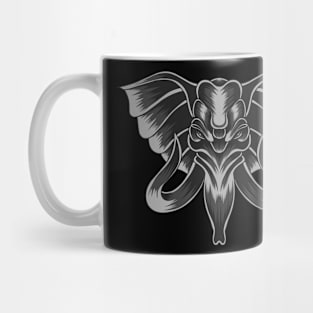 Artwork Illustration Big Tusk Elephant Head Mug